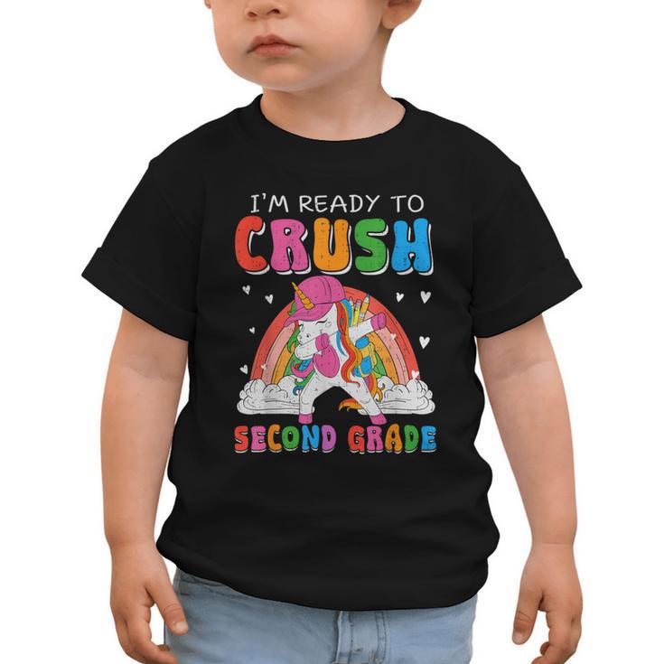 I'm Ready To Crush Second Grade Unicorn Back To School Girls Graphic Toddler T-Shirt