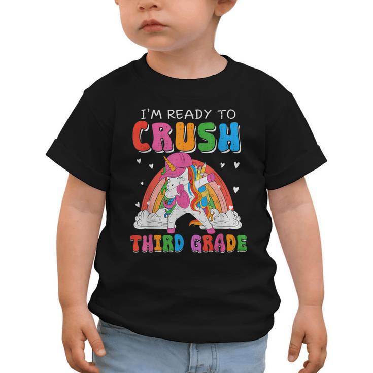 I'm Ready To Crush Third Grade Unicorn Back To School Girls Graphic Toddler T-Shirt