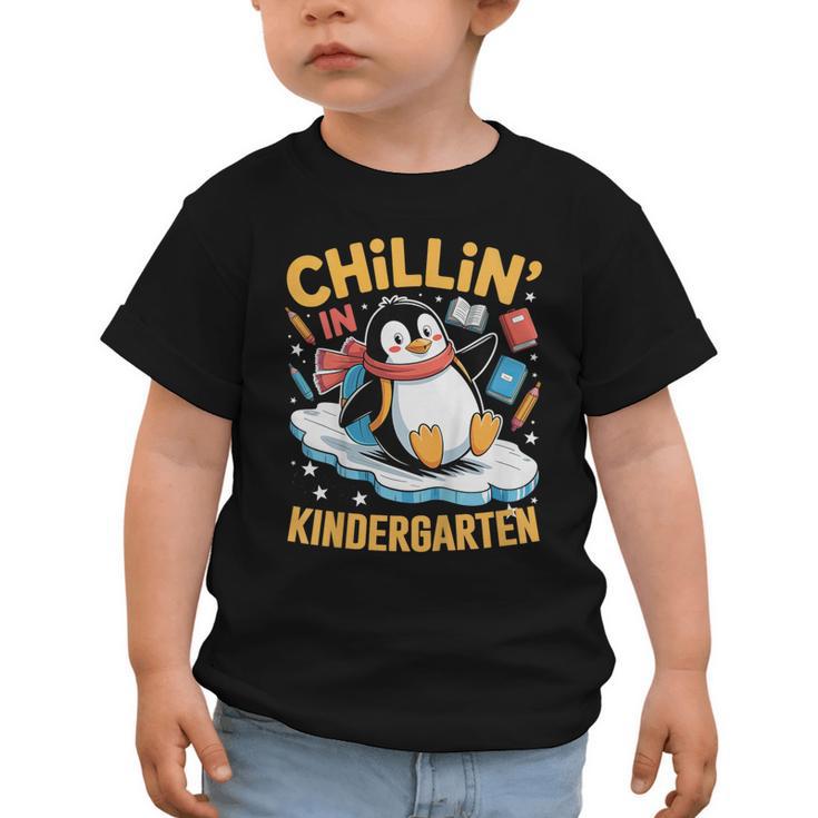 Kids Chillin In Kindergarten Penguin Student Back To School Boys Graphic Toddler T-Shirt