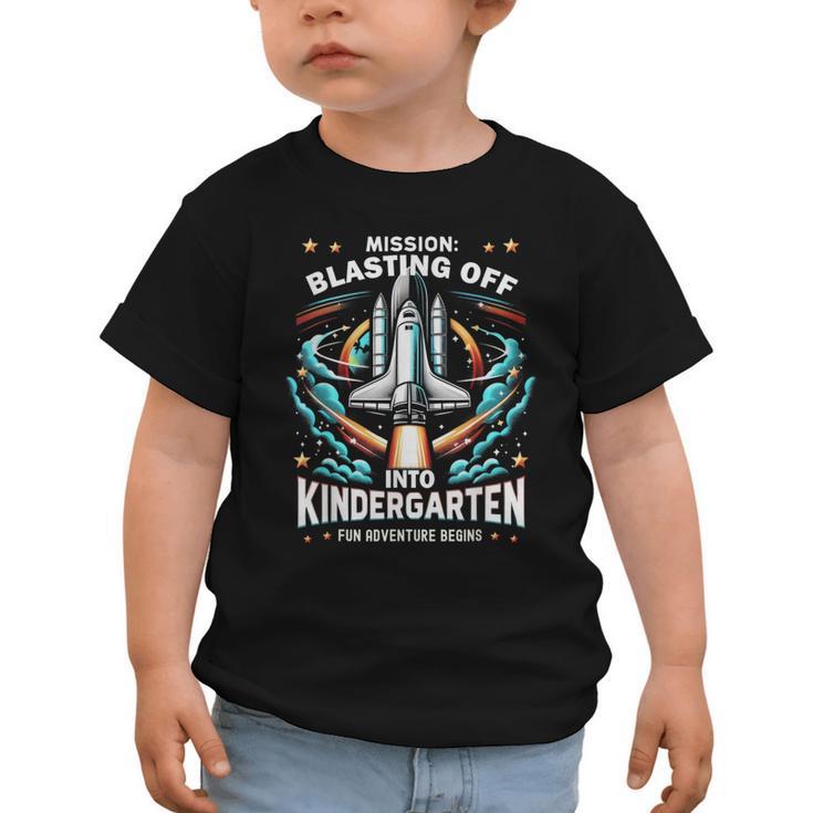 Kindergarten Back To School Rocket Blast Off Graphic Toddler T-Shirt