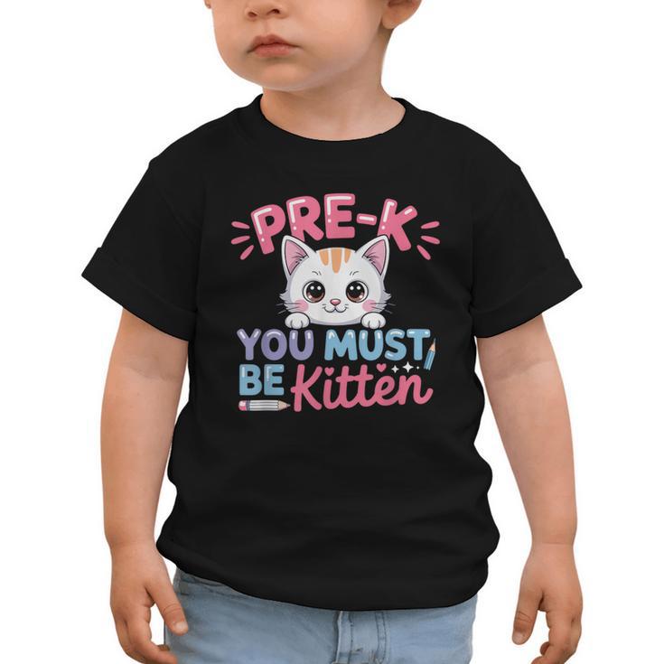 Kitten Back To School Girls Preschool Cat Lover Graphic Toddler T-Shirt