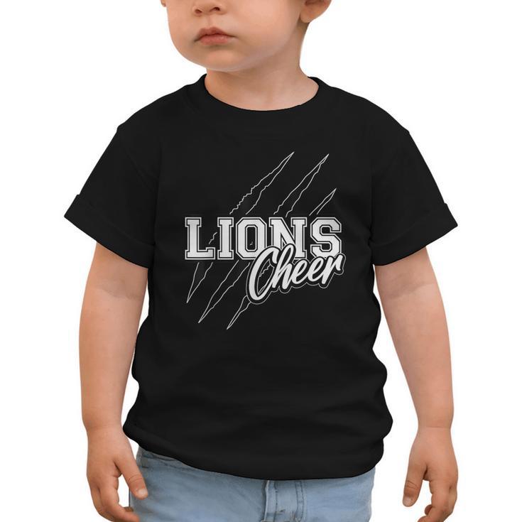 Lions Cheer Back To School Cheerleading Team Spirit Graphic Toddler T-Shirt