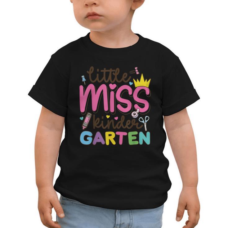 Little Miss Kindergarten First Day Back To School Girls Cute Graphic Toddler T-Shirt