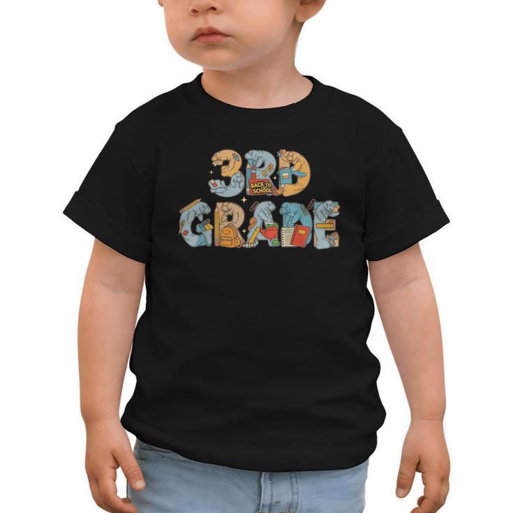 Manatee Third Grade Back To School Kids Boys Girls Graphic Toddler T-Shirt