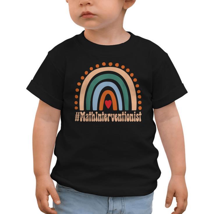 Math Interventionist Rainbow Appreciation Day Back To School Graphic Toddler T-Shirt