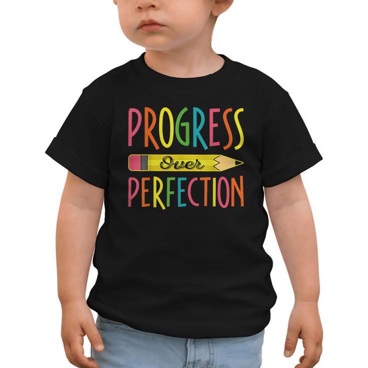 Motivational Quotes Back To School Progress Over Perfection Graphic Toddler T-Shirt