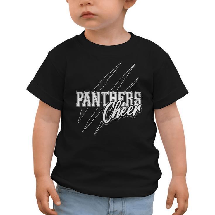 Panthers Cheer Back To School Cheerleading Team Spirit Graphic Toddler T-Shirt