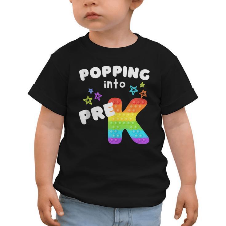 Popping Into Pre K Kid's Back To School Pop It Fidget Toy Graphic Toddler T-Shirt