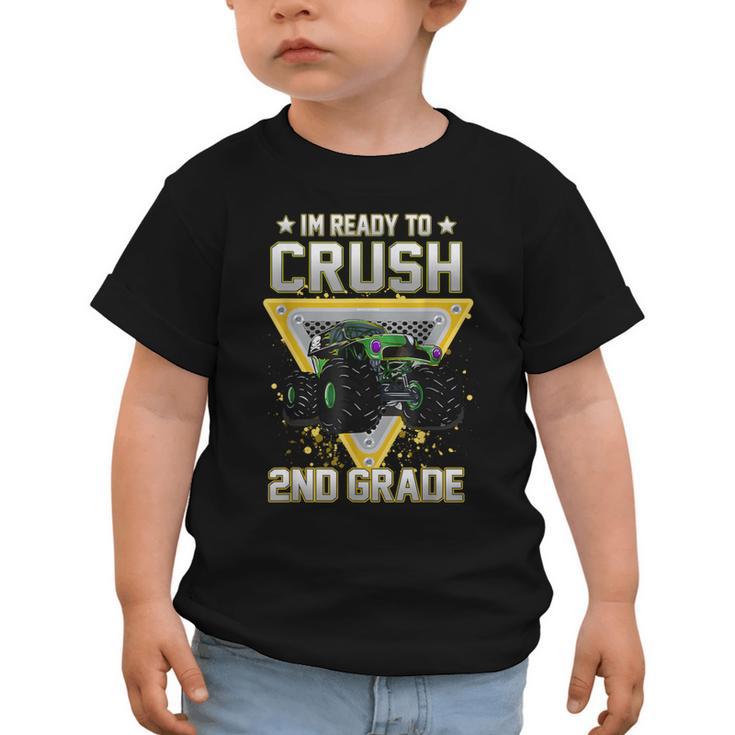 Ready To Crush 2nd Grade Monster Truck Boy Back To School Graphic Toddler T-Shirt