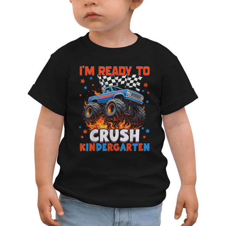Ready To Crush Kindergarten Monster Truck Back To School Boy Graphic Toddler T-Shirt