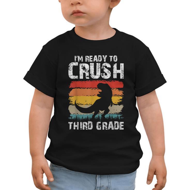 Ready Crush Third 3rd Grade Dinosaur Back To School Boys Graphic Toddler T-Shirt
