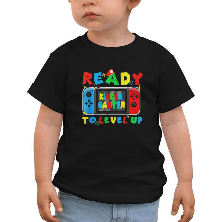 Retro Back To School Kindergarten Ready To Level Up Gamer Graphic Toddler T-Shirt
