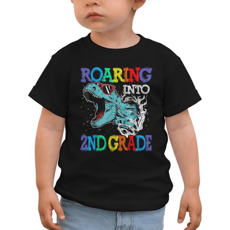 Roaring Into 2Nd Grade Dinosaur T Rex Back To School Graphic Toddler T-Shirt