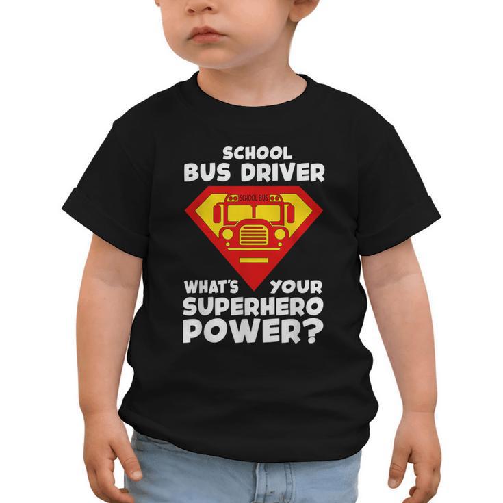 School Bus Driver Superhero Back To School Graphic Toddler T-Shirt