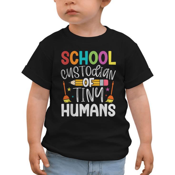 School Custodian Of Tiny Humans Back To School Janitor Graphic Toddler T-Shirt