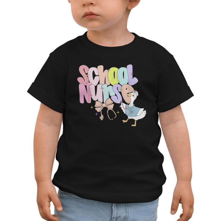School Nurse Back To School Silly School Nurse Goose Graphic Toddler T-Shirt