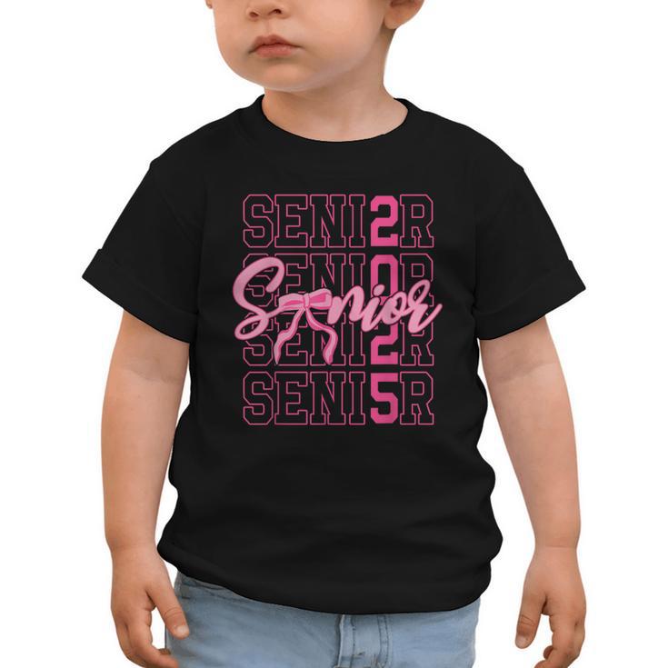 Senior 2025 Coquette Pink Bow Class Of 2025 Back To School Graphic Toddler T-Shirt