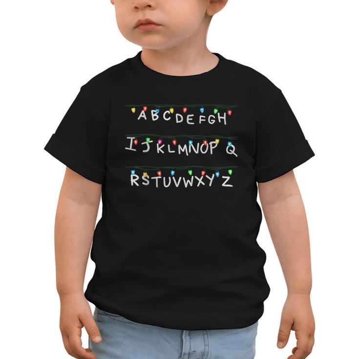 Stranger Wall Alphabet Lights Spooky Back To School Graphic Toddler T-Shirt