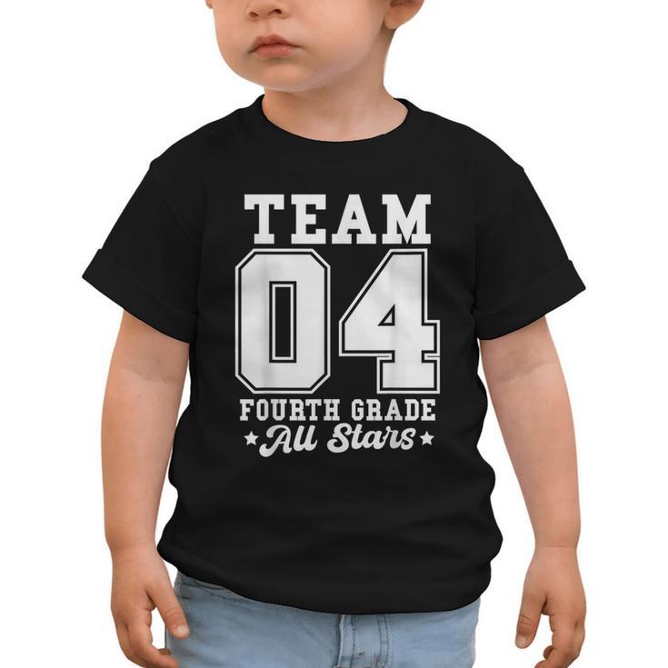 Team 4th Grade All-Stars Back To School Sports Jersey Graphic Toddler T-Shirt