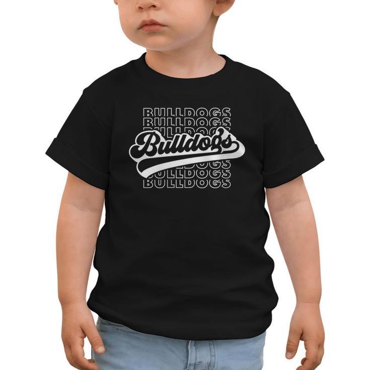 Women's Bulldogs High School Spirit Fan Team Bulldog Back To School Graphic Toddler T-Shirt