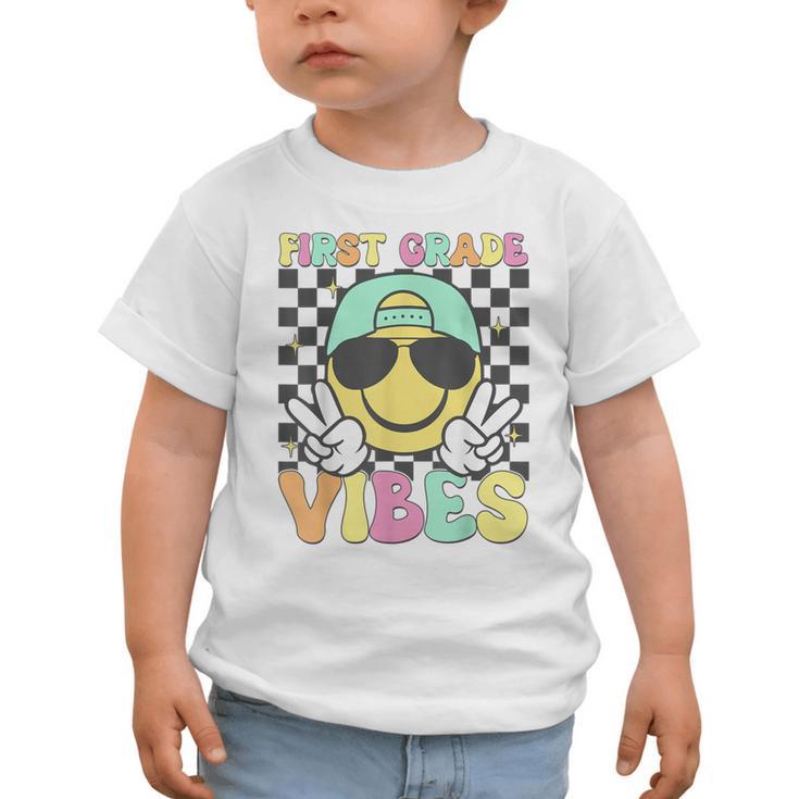 1st Grade Vibes Smile Face Back To School First Grade Graphic Toddler T-Shirt