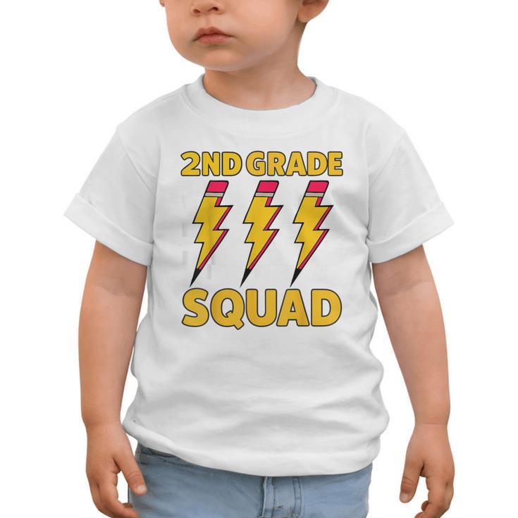 2nd Grade Lightning Bolt Second Grade Squad Back To School Graphic Toddler T-Shirt