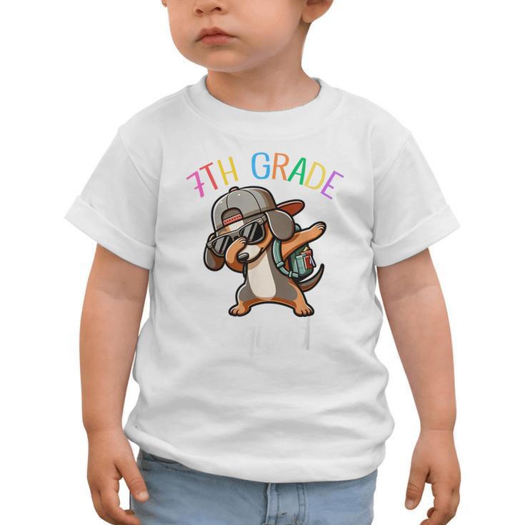 7th Grade Squad Dachshund Dabbing Kids Back To School Graphic Toddler T-Shirt 7th Grade Squad Dachshund Dabbing Kids Back To School Graphic Toddler T-Shirt