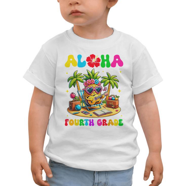 Aloha Fourth Grade Pineapple Hawaii Back To School Kids Girl Graphic Toddler T-Shirt Aloha Fourth Grade Pineapple Hawaii Back To School Kids Girl Graphic Toddler T-Shirt