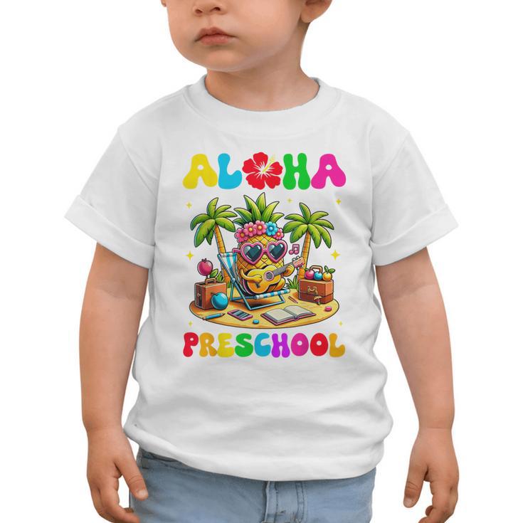 Aloha Preschool Pineapple Hawaii Back To School Kids Girl Graphic Toddler T-Shirt