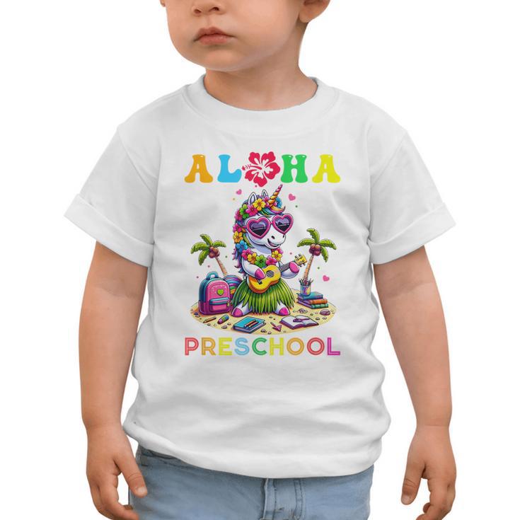 Aloha Preschool Unicorn Hawaii Back To School Kids Girl Graphic Toddler T-Shirt Aloha Preschool Unicorn Hawaii Back To School Kids Girl Graphic Toddler T-Shirt