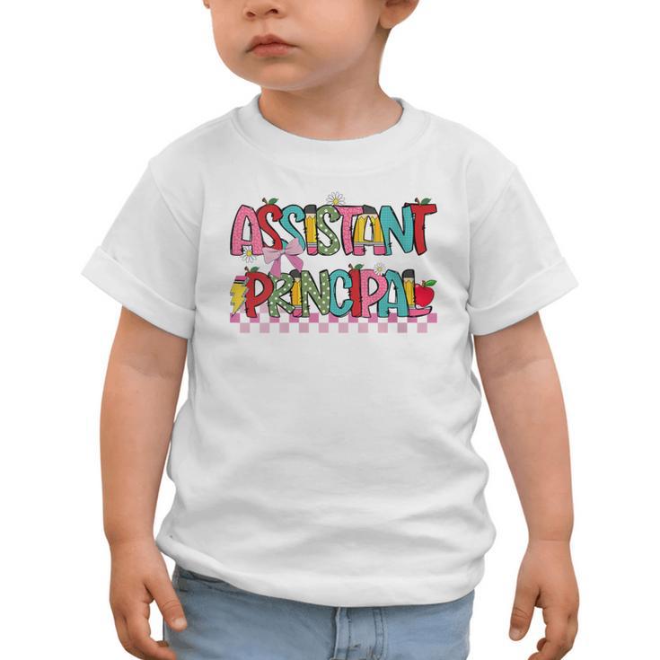 Assistant Principal Coquette Bow Pencil Cute Back To School Graphic Toddler T-Shirt