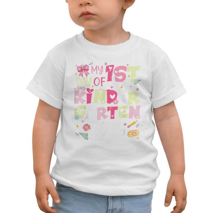 Back To School My 1st Day Of Kindergarten 2026 Bow Graphic Toddler T-Shirt Back To School My 1st Day Of Kindergarten 2026 Bow Graphic Toddler T-Shirt