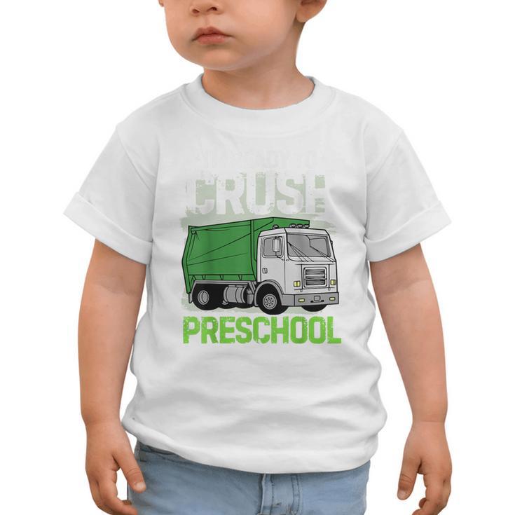 Back To School First Day Of Preschool Garbage Truck Boys Graphic Toddler T-Shirt