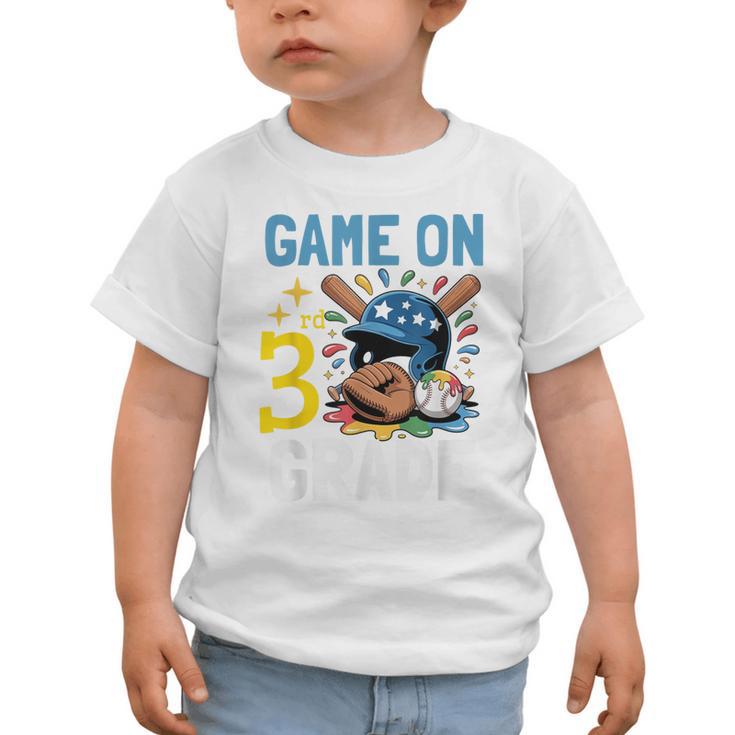 Back To School Game On Third Grade Baseball First Day Boys Graphic Toddler T-Shirt Back To School Game On Third Grade Baseball First Day Boys Graphic Toddler T-Shirt