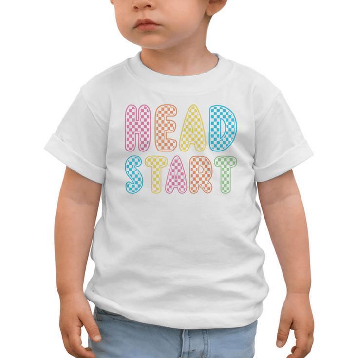 Back To School Head Start First Day Men Women Kid Checkered Graphic Toddler T-Shirt Back To School Head Start First Day Men Women Kid Checkered Graphic Toddler T-Shirt