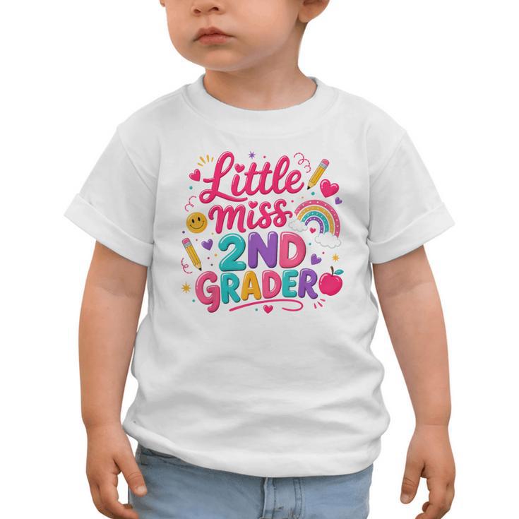 Back To School Little Miss 2nd Grader Rainbow Girl Graphic Toddler T-Shirt
