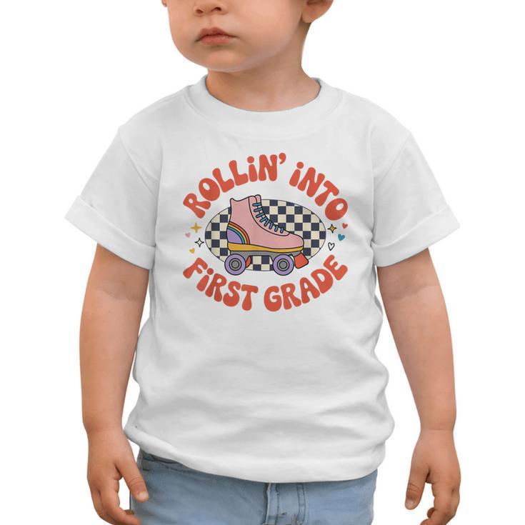 Back To School Rollin Into First Grade Girls Graphic Toddler T-Shirt Back To School Rollin Into First Grade Girls Graphic Toddler T-Shirt