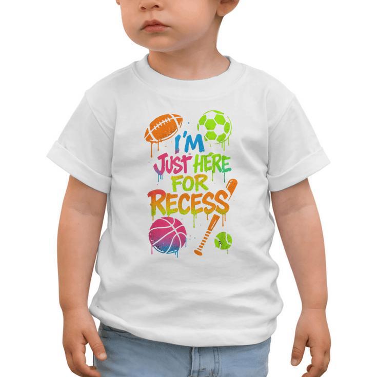Back To School Sports Basketball Football Recess Graphic Toddler T-Shirt Back To School Sports Basketball Football Recess Graphic Toddler T-Shirt