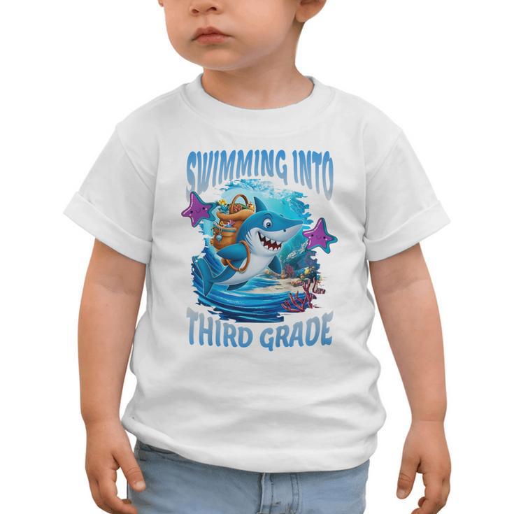 Back To School Third Grade Shark Graphic Toddler T-Shirt Back To School Third Grade Shark Graphic Toddler T-Shirt