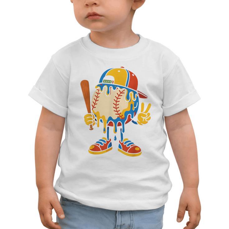 Baseball Ice Cream Drip Youth Back To School Baseball Stuff Graphic Toddler T-Shirt Baseball Ice Cream Drip Youth Back To School Baseball Stuff Graphic Toddler T-Shirt