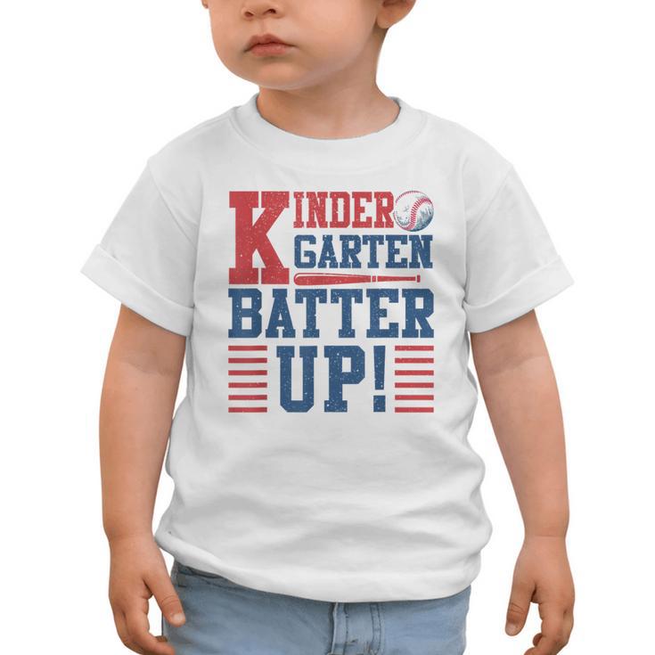 Baseball Kindergarten Back To School Kindergarten Batter Up Graphic Toddler T-Shirt Baseball Kindergarten Back To School Kindergarten Batter Up Graphic Toddler T-Shirt