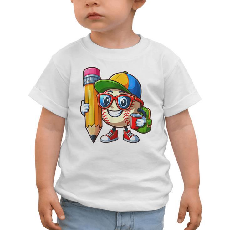 Baseball Lovers Pencil Back To School Kids Boys Girls Graphic Toddler T-Shirt