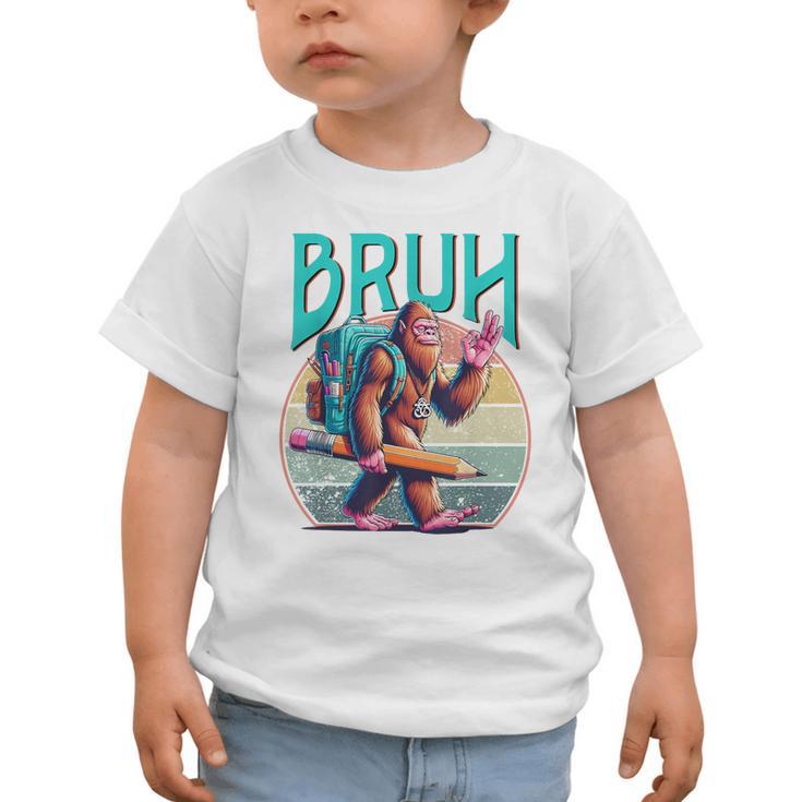 Boys Modern Bruh Big Foot Back To School Graphic Graphic Toddler T-Shirt Boys Modern Bruh Big Foot Back To School Graphic Graphic Toddler T-Shirt