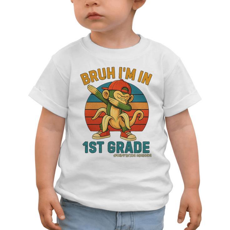 Bruh I’m In 1st Grade Italian Brainrot Meme Back To School Premium Tri-Blend Graphic Toddler T-Shirt