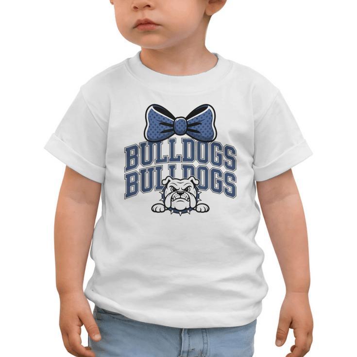 Bulldogs Mascot Team Spirit Sports Fan Back To School Graphic Toddler T-Shirt