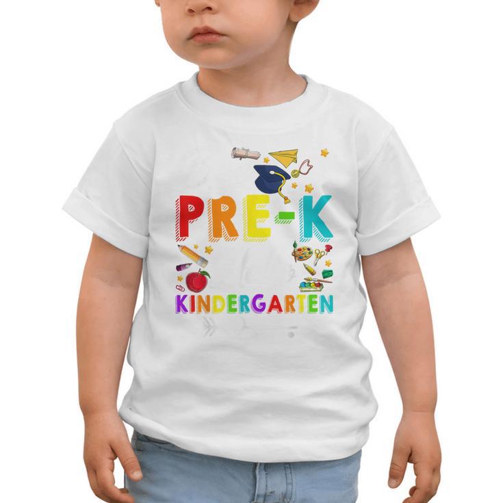 Bye Pre-K Hello Kindergarten Students Pupils Back To School Graphic Toddler T-Shirt Bye Pre-K Hello Kindergarten Students Pupils Back To School Graphic Toddler T-Shirt