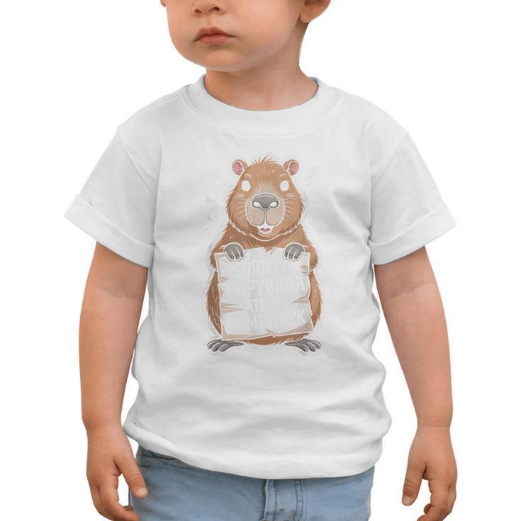 Capybara Ate My Homework Sorry Back To School Animal Graphic Toddler T-Shirt Capybara Ate My Homework Sorry Back To School Animal Graphic Toddler T-Shirt