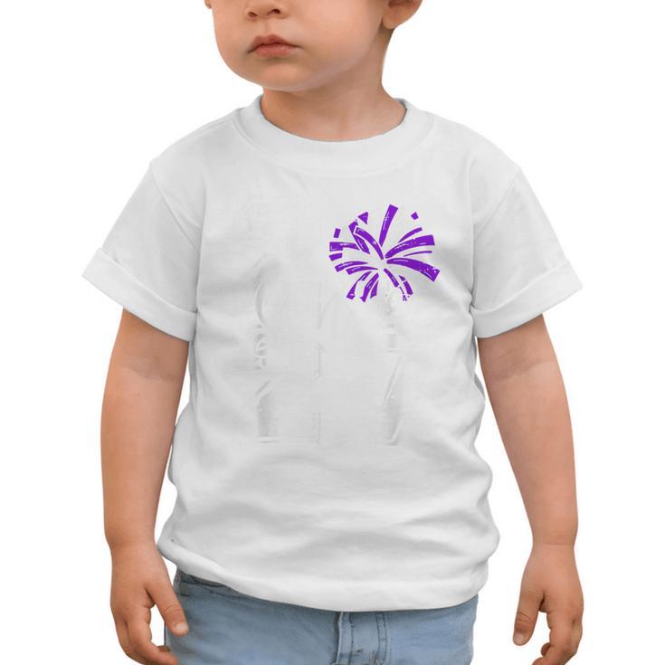 Class Of 2027 Cheer Purple Senior 2027 Back To School Graphic Toddler T-Shirt