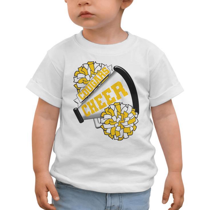 Cougars Cheer Back To School Cheerleading Spirit GY Graphic Toddler T-Shirt Cougars Cheer Back To School Cheerleading Spirit GY Graphic Toddler T-Shirt
