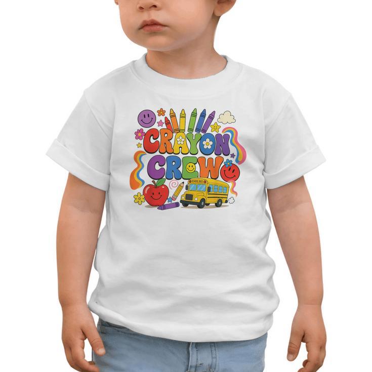 Crayon Crew Cute Back To School Vibes Student Graphic Toddler T-Shirt
